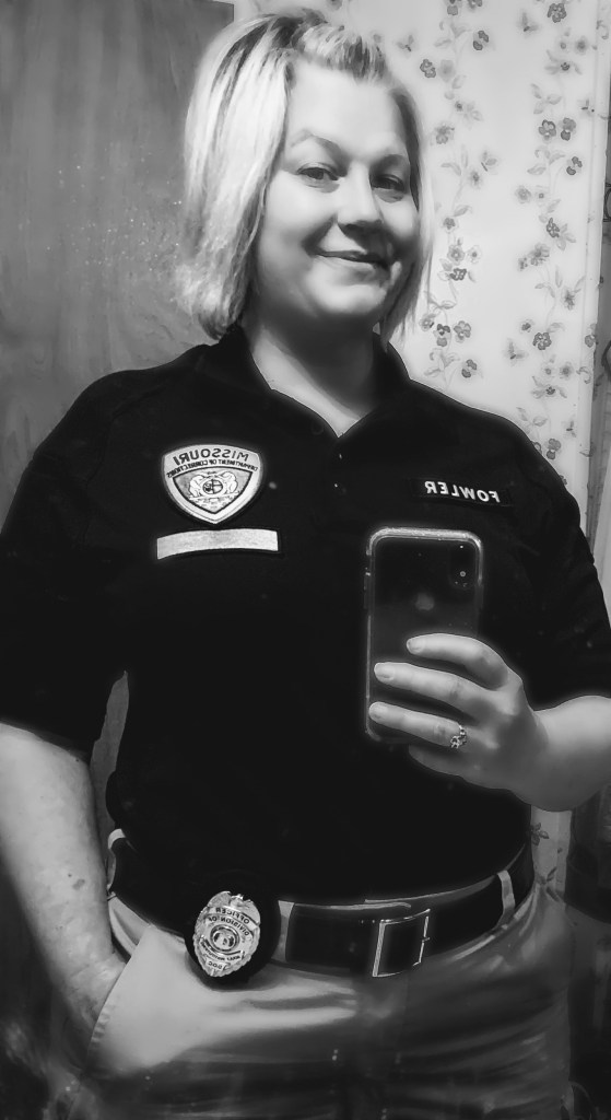 A picture of Kerri Fowler when she worked for the Missouri Department of Corrections for 6 months in 2020.