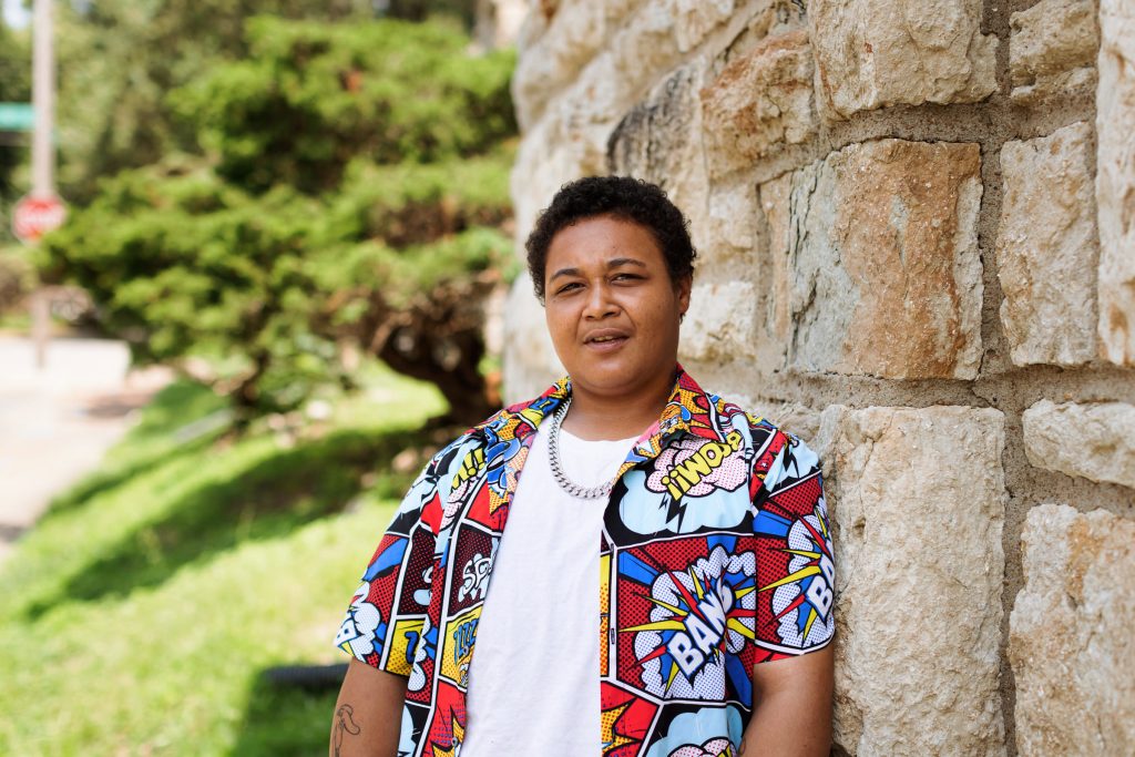 Ezrah Otey outside his apartment in Kansas City, Missouri. Otey has faced difficulties finding a Black therapist in the city.