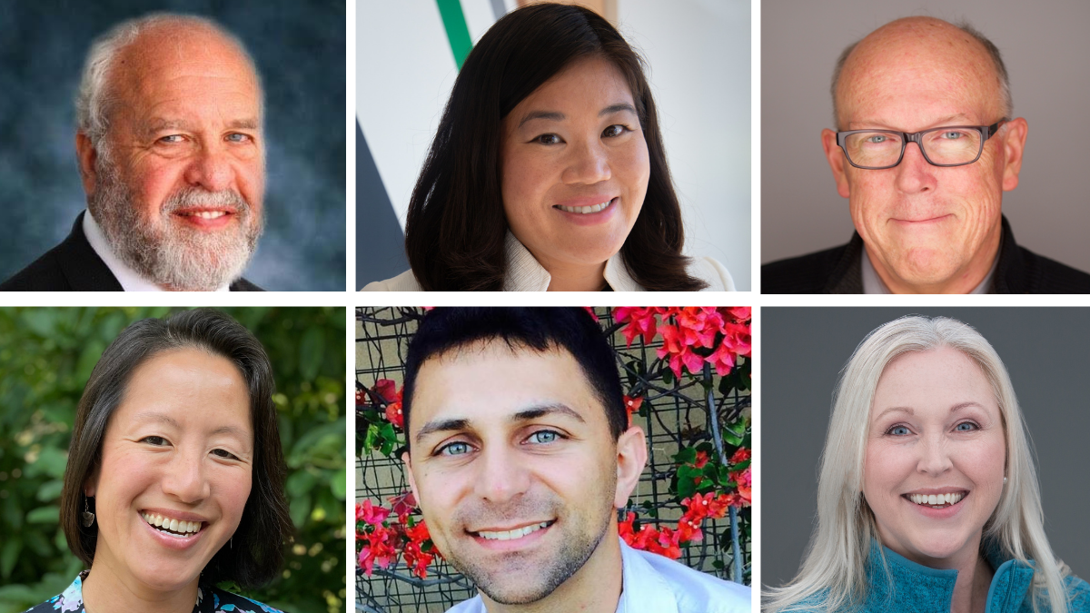 North Kansas City school board candidates. Top row from left: Terry Ward, Frances Yang and Daniel Wartick. Bottom row from left: Susan Hines, Josiah Bechthold and Laura Wagner.