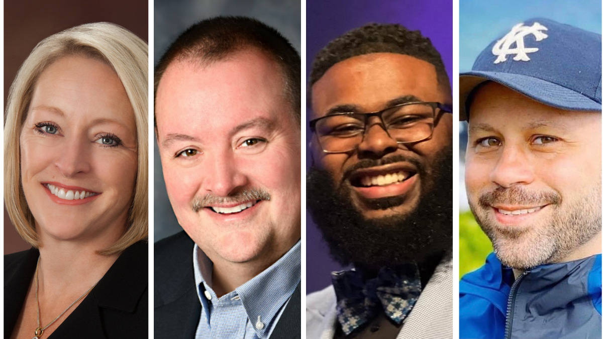 From left: Independence school board candidates Jill Esry, Greg Gilliam, Anthony Mondaine and Jason Vollmecke.