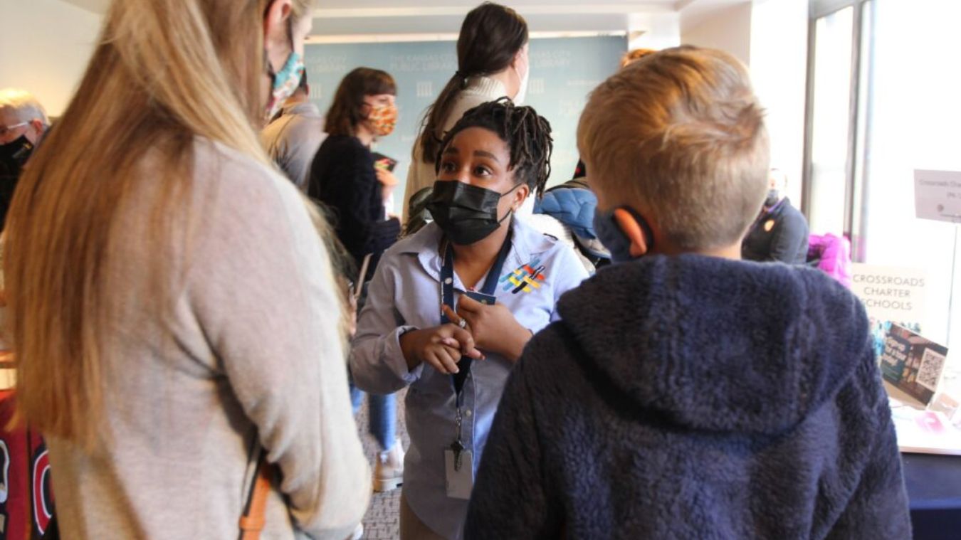 Students and families discuss school options