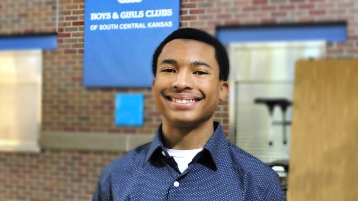 Khaai Wilson, Youth of the Year for the Girls & Boys Clubs of South Central Kansas, credits good parents.