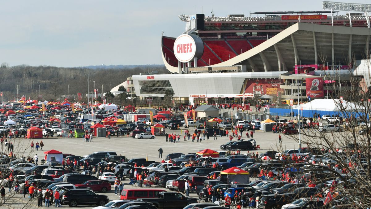 GEHA Field at Arrowhead Stadium is pictured. As the Chiefs gear up for a Super Bowl appearance, data show that Kansas Citians are participating in more celebratory gunfire in 2024.