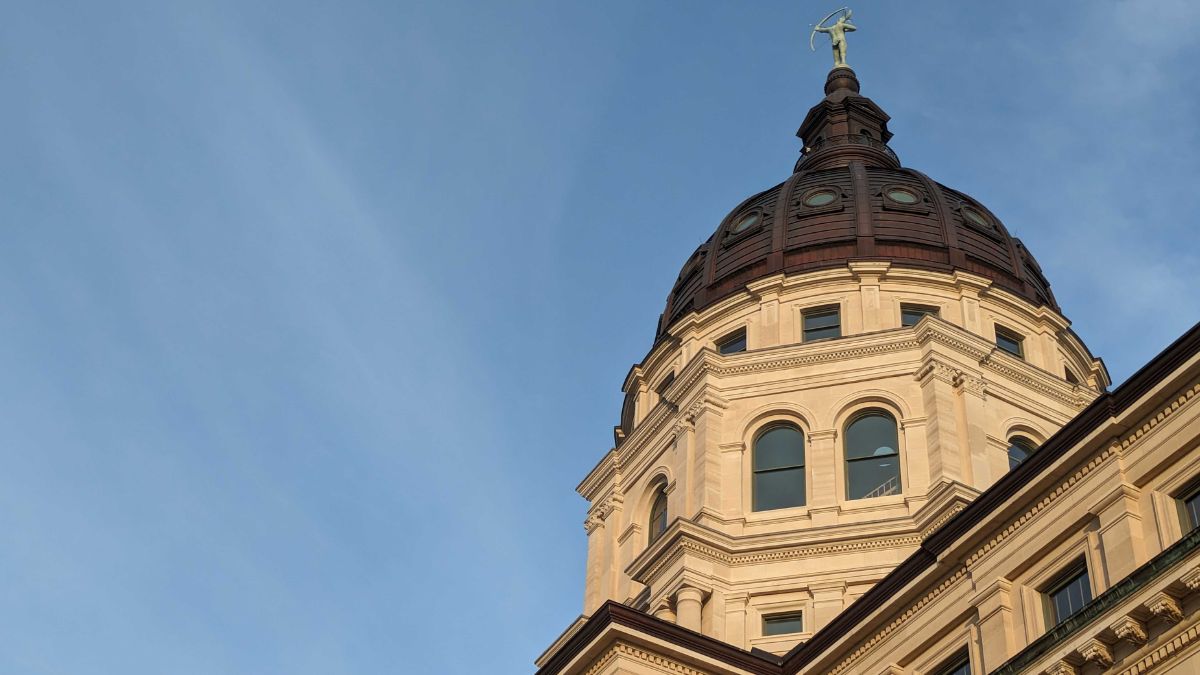 A photo of the Kansas Statehouse