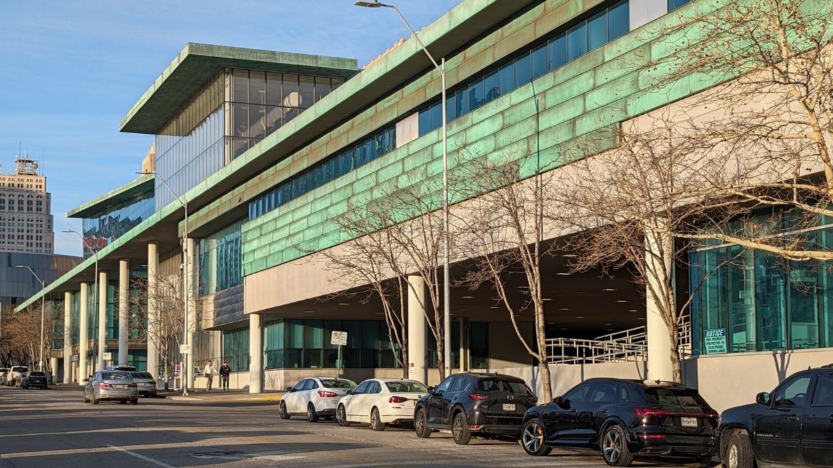 A street view of The Kansas City Star's former printing press building