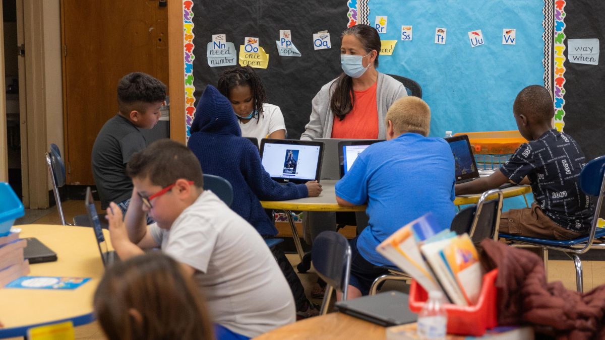 Students in a classroom