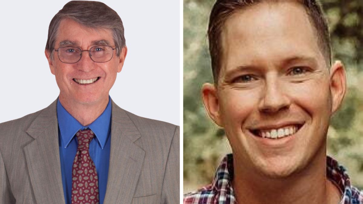 A photo of J.C. Moore and Chase Blasi. Republican incumbent Chase Blasi faces J.C. Moore in Kansas primary for District 26 Kansas Senate seat.