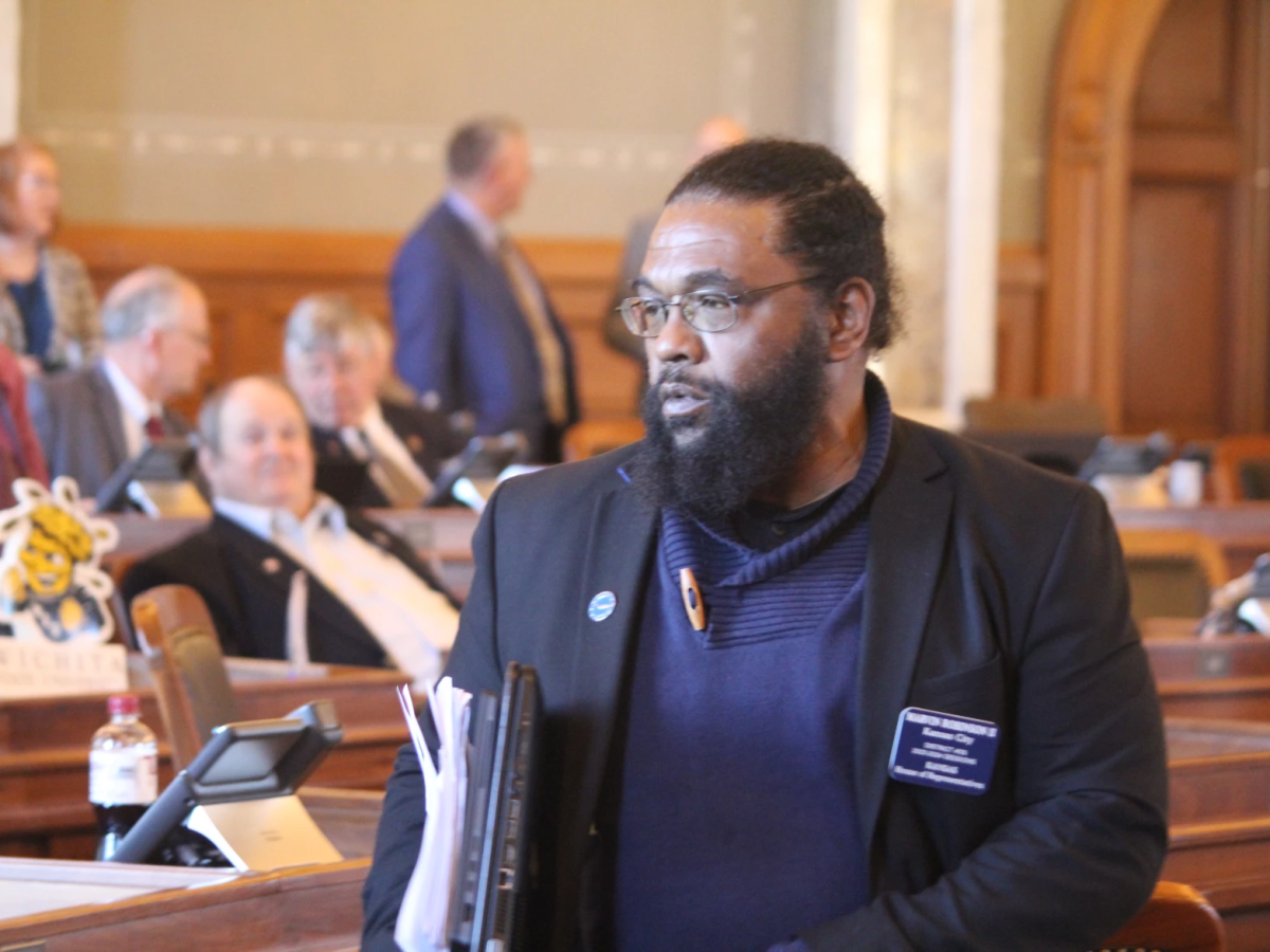 A photo of Marvin Robinson in the Kansas Statehouse