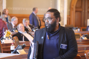A photo of Marvin Robinson in the Kansas Statehouse