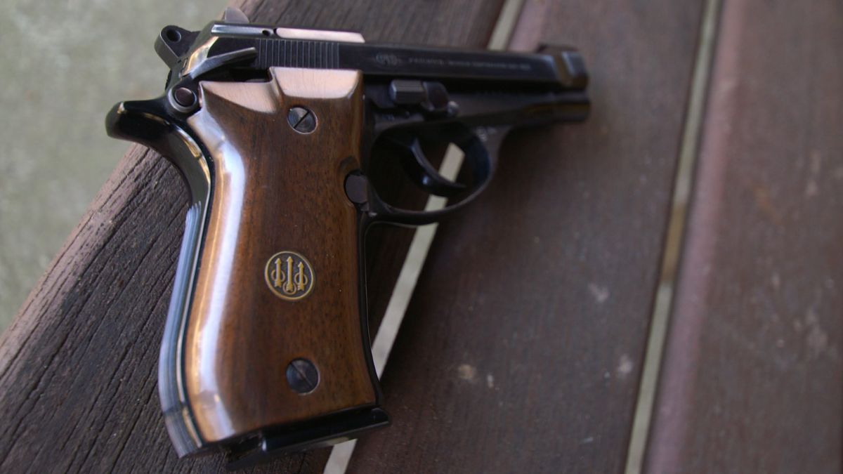 A photo of a handgun