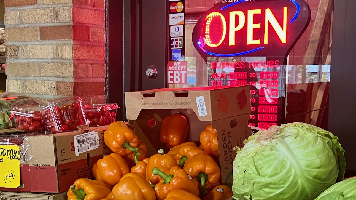 A vendor in Kansas City's River Market accepts Missouri EBT cards.