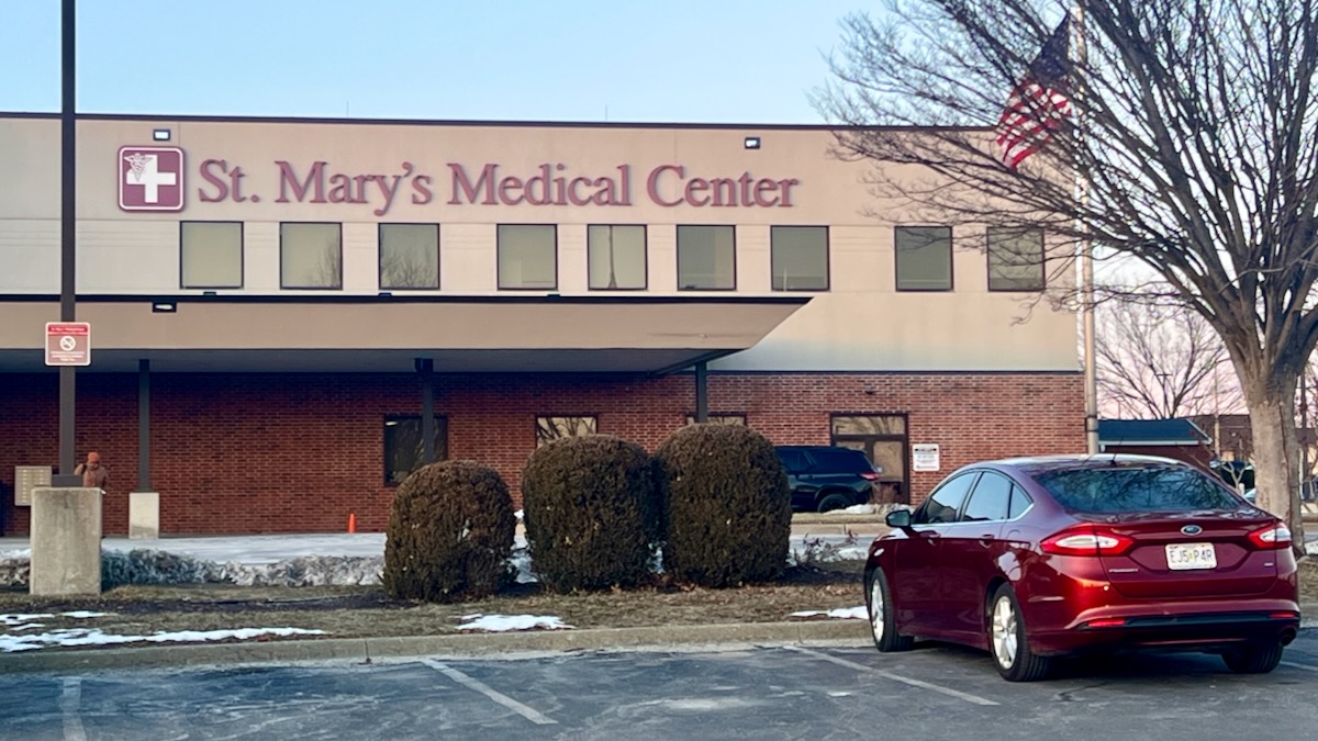 The sign outside St. Mary's Medical Center in Blue Springs.