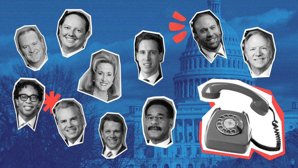 A collage of Missouri's congresspeople. Here’s how to contact Sens. Josh Hawley and Eric Schmitt, along with other representatives such as Mark Alford, Emanuel Cleaver or Sam Graves.