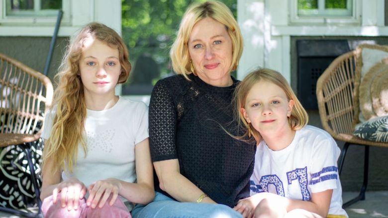 A family portrait of Tuesday Willaredt and her daughters Vivienne and Harlow. Both girls were diagnosed with dyslexia.