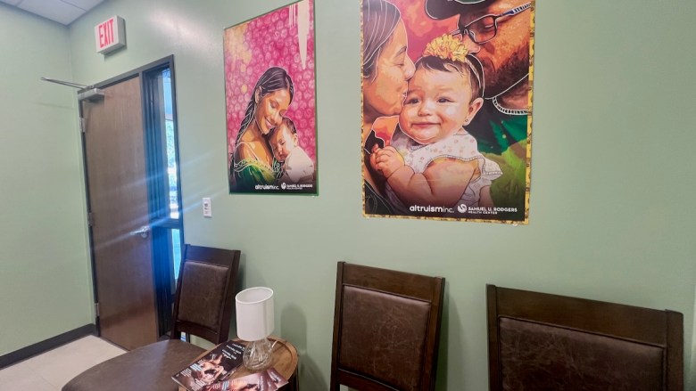 The waiting room of the new Maternal and Innfant Health Cennnter at Samuel U. Rodgers Health Center at 2121 Summit St.