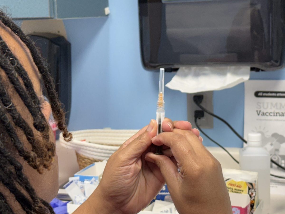 A scene from a Johnson County Health Department summer vaccination clinic.