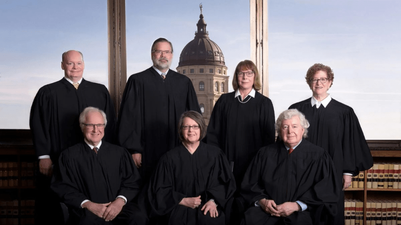 A photo of the Kansas Supreme Court justices
