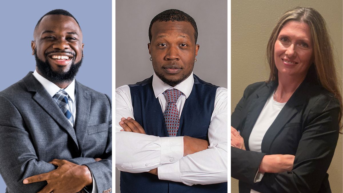 Three candidate headshots.