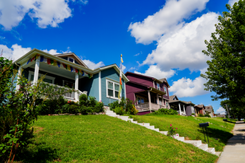 Build WyCo homes along a street in Kansas City, Kansas.