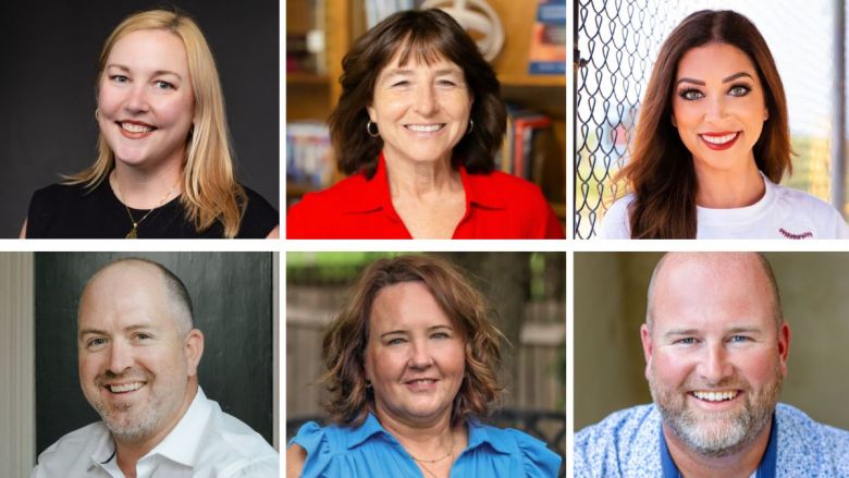 Head shots of six USD 232 school board candidates