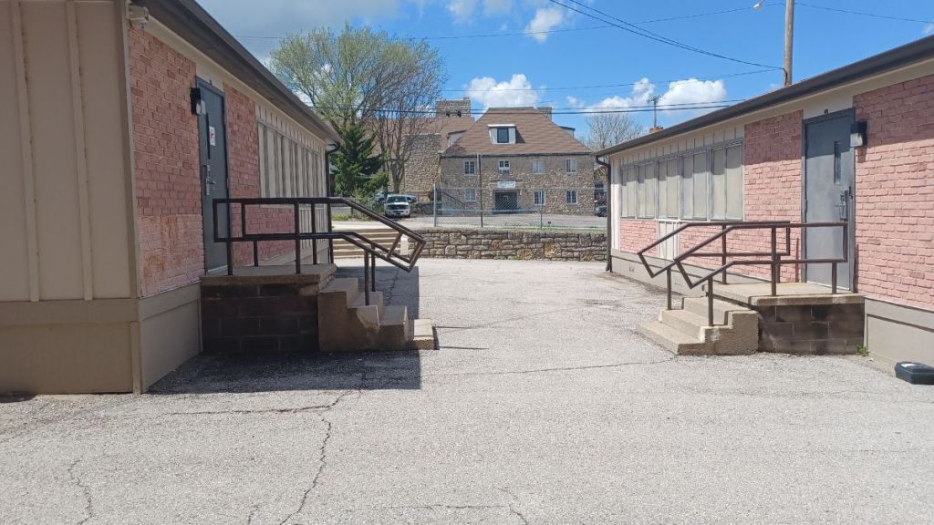 Detached classrooms at New Stanley Elementary School