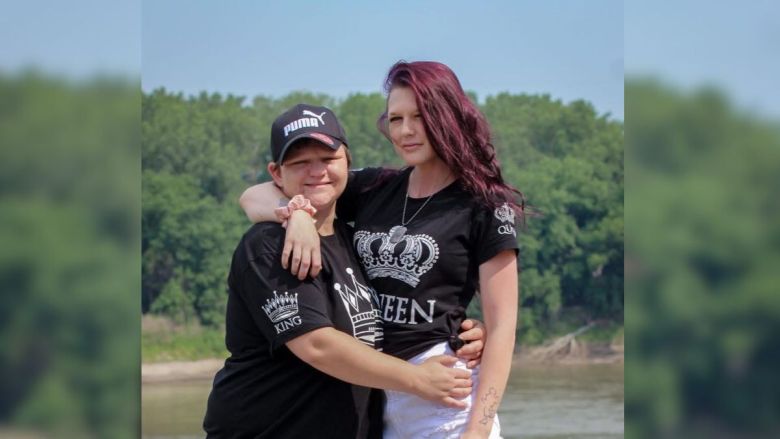 Adrianna Stultz and Kelcie Breece standing outside for a photo