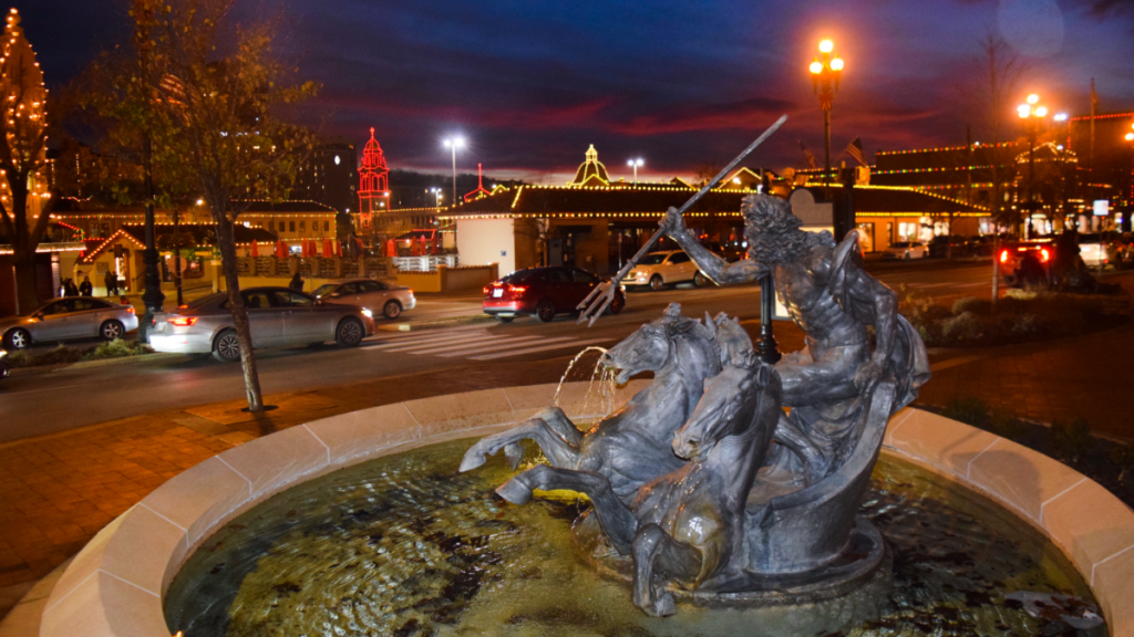 The Neptune Fountain on the Country Club Plaza. 