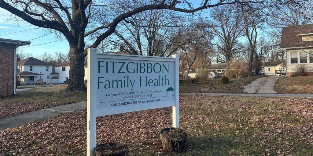 Hospital cites staffing costs, inflation and reimbursement gaps from the federal government as reasons for the closures. The Fitzgibbon primary care sign is pictured in Fayette.