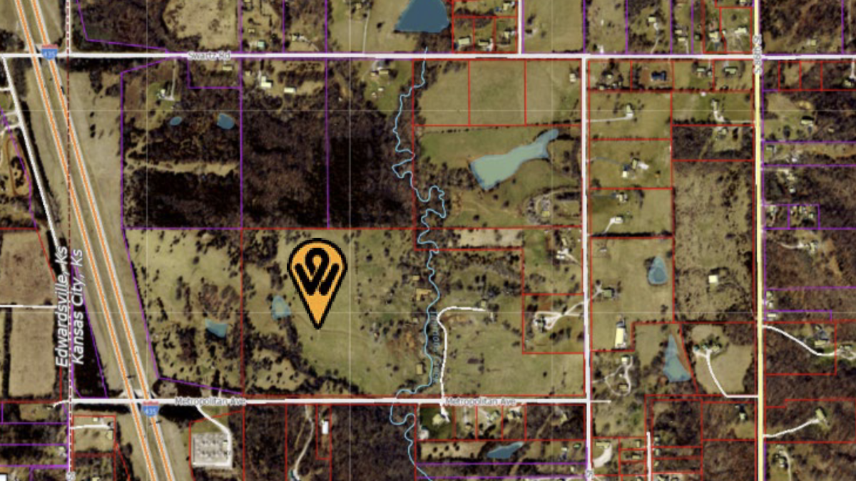 A map showing the location of a proposed battery storage facility.