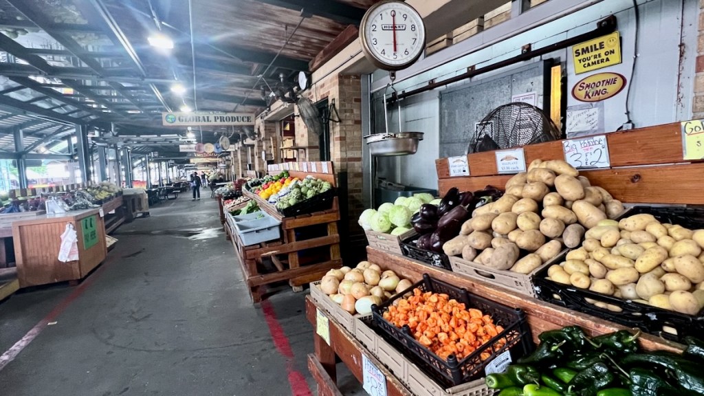 Vegetables for sale at the River Market in Kansas City.