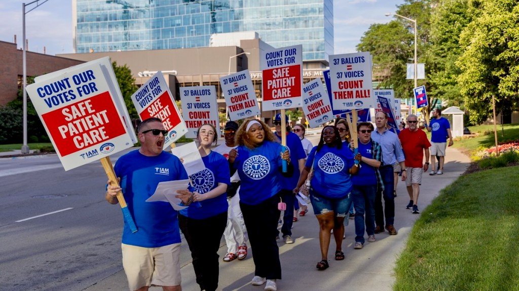 Healthcare union fight: Ballots delayed in the mail must be counted