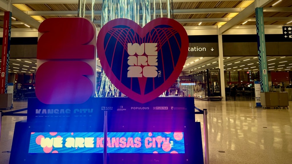 World Cup display at the Kansas City International Airport.