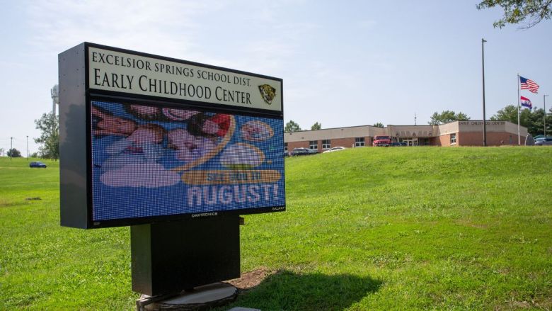 A Head Start center's front sign in Excelsior Springs, Missouri. The federal government says deregulating Head Start could save billions of dollars and open classrooms to more children. Missouri providers say other issues contribute to the strain.