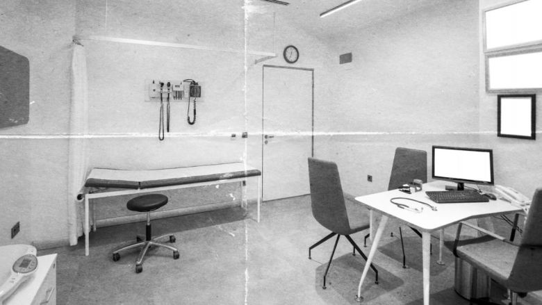 A collage of a doctor's office. Missouri is working to increase maternal mental health screenings, but provider shortages, travel & fragmented care can keep moms from getting needed help.