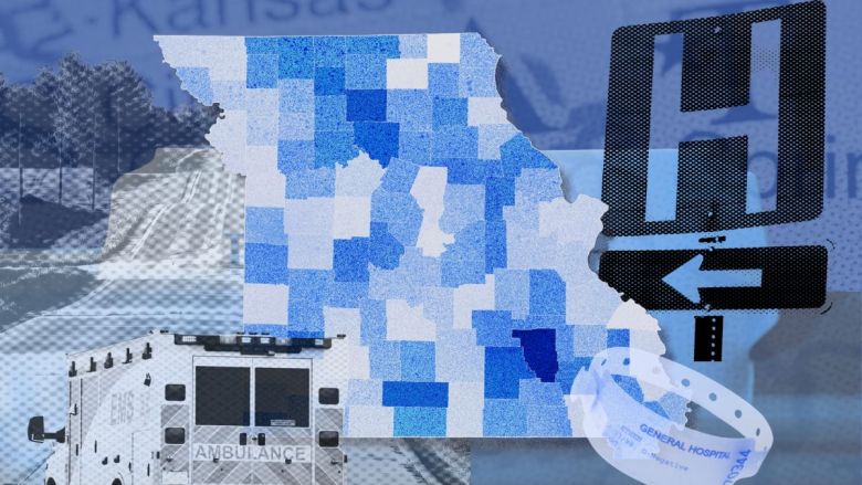 A map of travel times to reach labor and delivery services in Missouri. More than half of Missouri’s counties are now classified as maternal healthcare deserts, according to March of Dimes, as rural families face long drives to hospitals and obstetric providers.